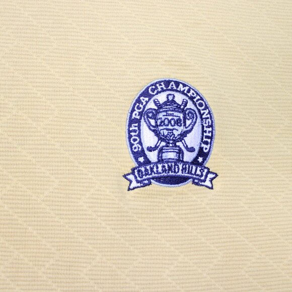 Cutter & Buck Polo Shirt Mens Large Yellow CB DryTec Luxe S/S PGA Championship - Picture 8 of 16